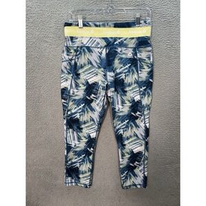 Reebok Leggings Womens Large Multicolor Revolve High Rise Capri Yoga Athleisure